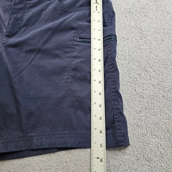 Eddie Bauer Cargo Shorts Women's 16 Navy Nylon Stretch Casual Mid-Rise Outdoor‎ - Picture 3 of 11